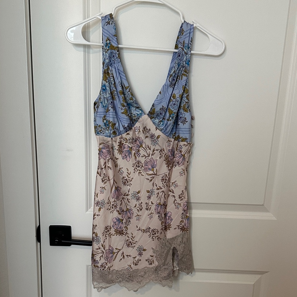 free people intimately Blue Floral Dress